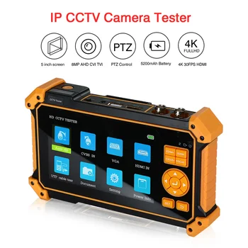 HD CCTV Tester Mini Taşınabilir Monitör İçin 8MP CVI TVI AHD SDI Analog 5 İN 1 VGA ve 4 K HDMI Girişi HD Koaksiyel güvenlik kamerası Kablo Testi