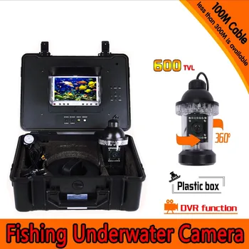 Sualtı Balıkçılık Kamera Kiti ile 100 Metre Derinlik 360 Rotatif Kamera ve 7 İnç Monitör ile DVR Dahili ve Sert Plastik Kasa