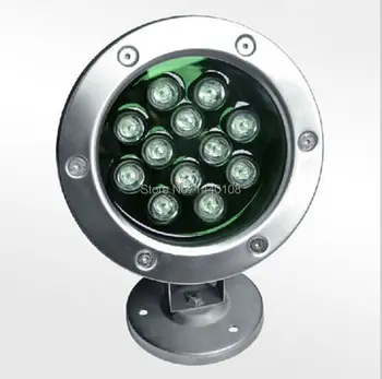5 adet / grup 12 W LED Çeşme Lamba Paslanmaz Çelik IP68 Emniyet AC12V AC24V Yüzme Havuzu / Göletler / Çeşme Açık Gömme Aydınlatma