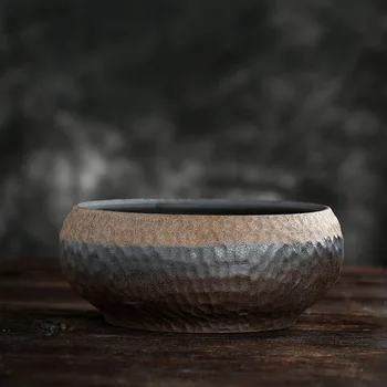 Antik Erken Yanan Çekiç Desen Kaba Çömlek Çay Havzası Büyük Seramik Fincan Yıkama Çay Havzası Jianshui Çay Yaprağı çay Seti Sitee