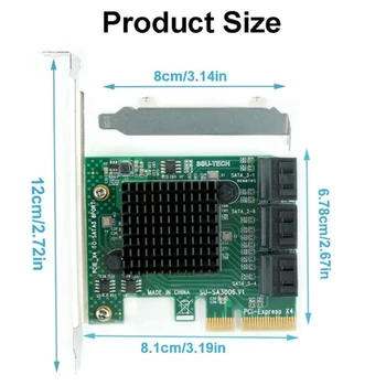 SATA 3.0 Kart,6 Port,6 Gbps SATA Denetleyici PCIe İfade Kartı ile Düşük Profil Braketi, destek 6 SATA 3.0 Cihazlar
