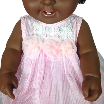 Tam vinil silikon yeniden doğmuş bebek kız bebek 50 cm Hareketli Ortak Afrika Amerikan siyah oyuncak bebekler noel hediyesi