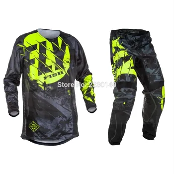 YENİ Fly Balık Pantolon & Jersey Kombinasyonları Motocross MX Yarış Takım Motosiklet Moto Dirt Bike MX ATV Dişli Seti