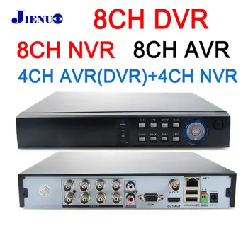 8CH AVR NVR DVR HVR Destek bağlantı AHD CCTV ıp kamera 1080 p 1080N kanal JIENU Görüntü 1
