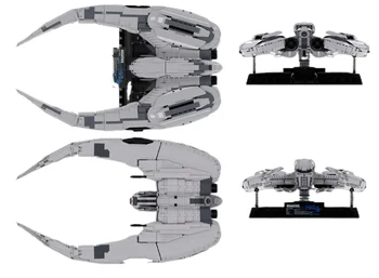 Galactica UCS Uzay Gemisi Kale Savaş Cylon Raider oyuncak inşaat blokları Tuğla Yaratıcı MOC 12653 noel Hediyesi Çocuk Çocuk
