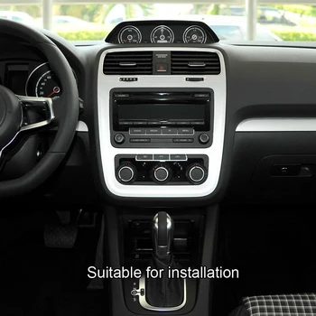 Araba Radyo Stereo 9 inç GPS Navigasyon Volkswagen VW Scirocco-2016 İçin Manuel AC Araba Multimedya Oynatıcı Görüntü 5