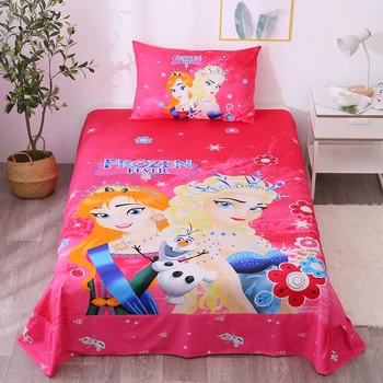 Disney Sıcak Pembe Prenses Çocuk Çocuk yatak Seti Nevresim Çarşaf Yastık Kılıfı Drop Shipping Görüntü 1
