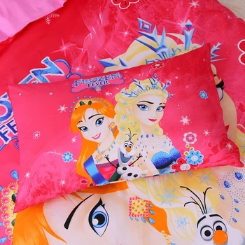 Disney Sıcak Pembe Prenses Çocuk Çocuk yatak Seti Nevresim Çarşaf Yastık Kılıfı Drop Shipping Görüntü 5