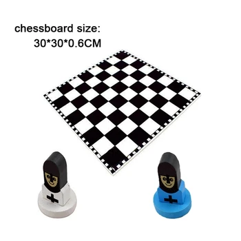 Chessman Ahşap Satranç Seti Oyunları Uluslararası Satranç Katlanır Satranç Tahtası ve Satranç Taşları Souptoy Oyuncak Karikatür doğum günü hediyesi Görüntü 5