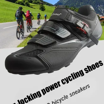 Tiebao Kauçuk Bisiklet Ayakkabı Yeni Olmayan kilit MTB Yol Bisiklet Ayakkabı Erkek Kadın Havalandırma İçin Uygun Bisiklet Yürüyüş Taban Ayakkabı Görüntü 0