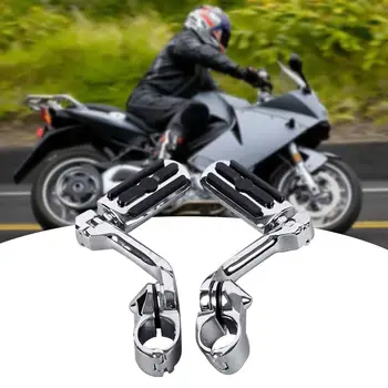 1 Pair Alüminyum Motosiklet Rearset Footrest Ayak Istirahat Ayak Kazıklar Pedalı Modifiye Motosiklet Motor Motosiklet Aksesuarı Korumak Görüntü 5