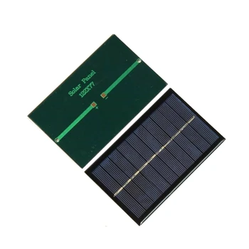 BUHESHUI 1.4 W 5 V 280MA Mini Güneş Pili Modülü Polikristal GÜNEŞ panelı Şarj Için 3.7 V Pil 122 * 77MM Toptan 500 adet Görüntü 1