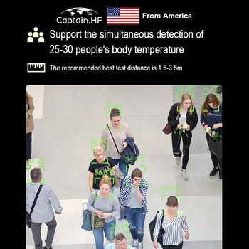 ABD Kaptan AI Binoküler Termal Kamera Sıcaklık Tarama Teknolojisi Ayarı Alarm Kamera Görüntü 2
