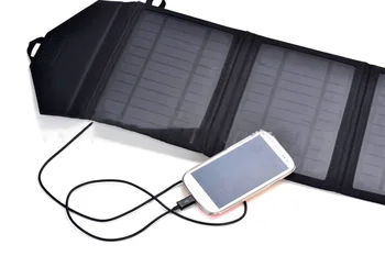 Patlama modeli 14 W taşınabilir güneş katlanır çanta çok fonksiyonlu güneş şarj paketi cep telefonu şarj hazinesi Görüntü 2