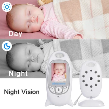 VB601 bebek izleme monitörü 2 inç BeBe Baba Elektronik Çocuk Bakıcısı Radyo Video dadı kamerası Gece Görüş Sıcaklık Izleme 8 Ninni Görüntü 0