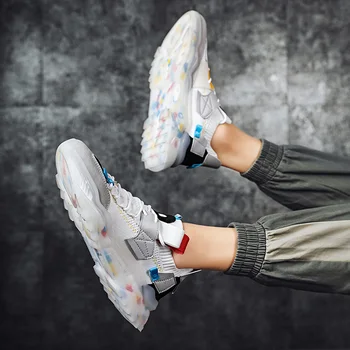 Yeni Serin koşu ayakkabıları Erkekler için Nefes Şık Ayakkabı Erkek Bahar Eğlence Spor Ayakkabı Erkek Rahat Sneakers Görüntü 2