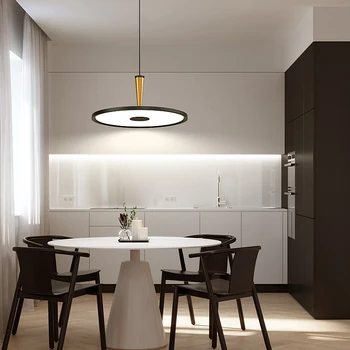 2021 modern İskandinav basit avize LED bar çay odası avize dairesel çalışma odası ince yemek odası Avize
