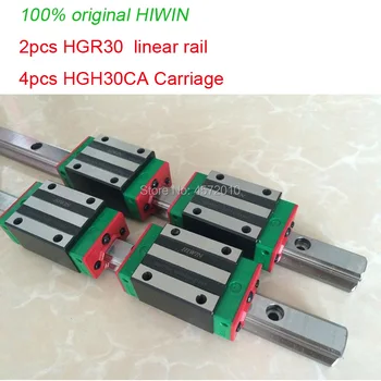 2 adet 100 % orijinal HIWIN lineer ray kılavuzu HGR30-1100mm 1200mm 1500mm + 4 adet HGH30CA veya HGW30CA lineer arabası