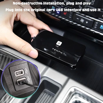 Kablosuz Carplay Kutusu Araba Radyo 4.4 Destek IOS10 ve Üstü için Cadil-lac CT6 CT5 XT4 XT5 XT6 Android İCar Akıllı Kutusu