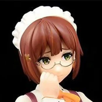 17 cm Anime MOMO Action Figure PVC Saç Bandı Oturma Postürü Kısa Kahverengi Saç Gözlük Sahne Tabanı Yetişkin Koleksiyon Model Oyuncak Hediyeler