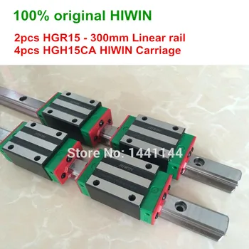 HGR15 HIWIN lineer ray: 2 adet HIWIN HGR15-300mm Lineer kılavuz + 4 adet HGH15CA Taşıma CNC parçaları