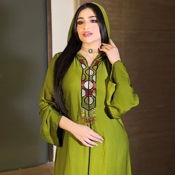 Artı Boyutu Dubai Lüks Abiye Kadınlar Için Türkiye İslam Kaftan Müslüman Afrika Maxi Elbise Abaya Boubou Robe Djellaba Femme