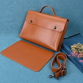 2 adet omuz çantaları+dizüstü bilgisayar kılıfı Macbook Air 13 Için Kılıf 2020 Pro 13 Coque Funda Kadın laptop çantası deri çanta Için Xiao mi mi