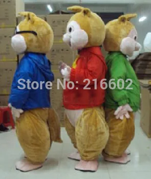 Cosplay kostümleri Alvin Ve Sincaplar Yetişkin Szie Maskot Kostüm satış Fantezi Elbise Parti Kıyafet Ücretsiz kargo