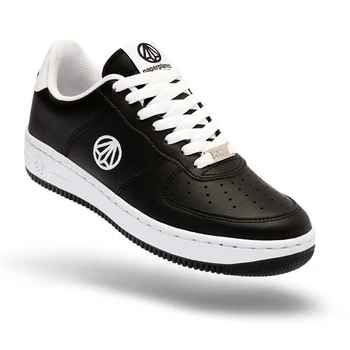Paperplanes 1337 - Siyah Beyaz Yürüyüş Eğitim bağcıklı ayakkabı Eğitmenler Sneakers
