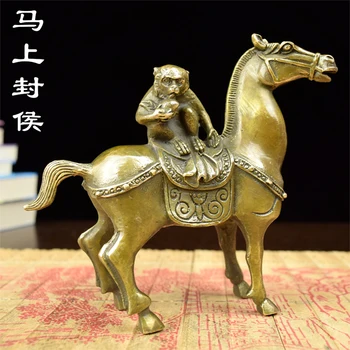 Dekorasyon sanat zanaat Bakır hemen Fenghou küçük pirinç maymun ev heykeli heykel rindustry hemen Fenghou sütyen