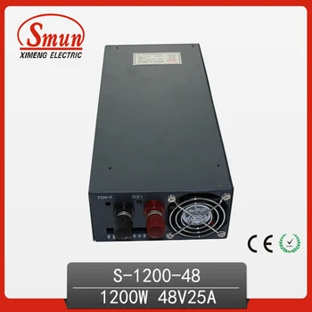 1200 W 48 V 25A Tek Çıkış DC Anahtarlama Güç Kaynağı LED Şerit Kullanılan Endüstriyel Kontrol Trafo S-1200-48