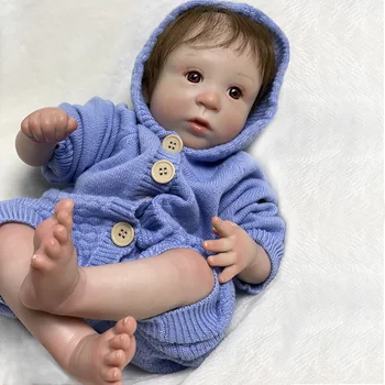 50 cm Reborn Bebekler Gerçekçi Açık Gözler Yenidoğan Bebek Oyuncak Çocuklar için Tam Vücut Boyama Reborn Bebek Damla Nakliye