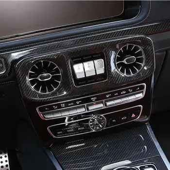 Merkezi kontrol kapağı Su Geçirmez Kendinden yapışkanlı Karbon Fiber Aşınmaya dayanıklı Hava Çıkış Trim Mercedes-Benz G-Class 2019-2020