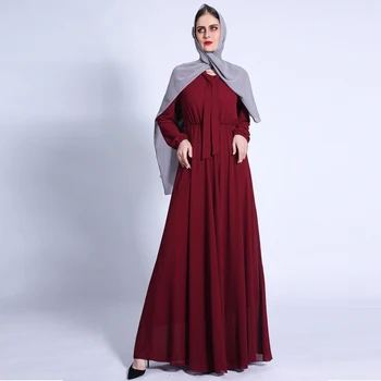 Abaya Dubai Kadınlar ıçin Eid Ramazan 2022 Yeni Müslüman Elbise Zarif Düz Renk Uzun Kollu Elbiseler Moda Türkiye İslam Giyim