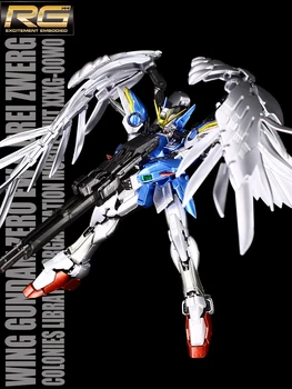 BANDAİ RG 1/144 XXXG-00W0 Kanat Gundam Sıfır EW Metal Duygu Renk Sprey Montaj Modeli Eylem Oyuncak Figürler çocuk Hediyeler