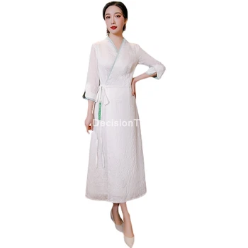 2022 geleneksel çin akşam elbise zarif çin cheongsam kadın vintage qipao dantel cheongsam elbise oryantal elbise qipao Görüntü 4