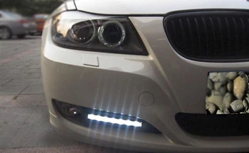 BMW 3 Serisi E90 2010-2012 için LED Gündüz çalışan ışık DRL Ön Tampon hava girişi Havalandırma Kapağı Sinyal Göstergesi Gün Sis Lambası