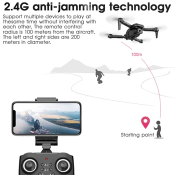 XT16 RC Drone 4 k HD Geniş Açı Kamera 1080 P Katlanabilir Drone Çift Kamera Quadcopter Gerçek zamanlı Iletim Helikopter Oyuncak Hediye için Görüntü 5