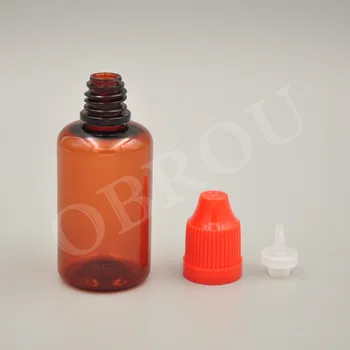 Kahverengi/amber / temizle damlalık şişe 10 ml plastik şişe çocuk geçirmez kapaklı 800 adet/grup Görüntü 2