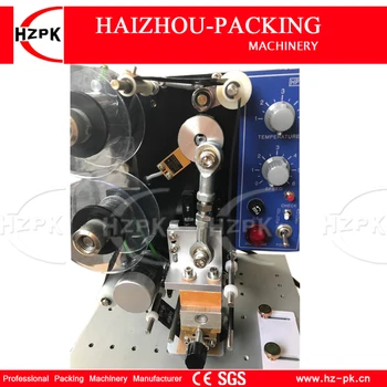 HZPK Elektrikli Sıcak Şerit Etiket Baskı Makinesi Numaraları Baskı Makinesi Plastik Film / Plastik Torba Tarih Baskı İle Bir Şerit Ücretsiz