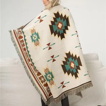 Ekose battaniye Dekoratif kanepe battaniye Bohemian Piknik paspaslar sevimli battaniye kapak kilim bknitted atmak battaniye goblen Yatak