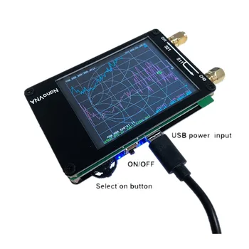 Vektör Ağ Analizörü Kısa Dalga MF HF VHF 10 kHz-1.5 GHz 2.8 İnç LCD ekran Nanovna Görüntü 3