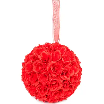 10 Adet 25 CM Çiçek Topları Düğün Ev Yeni Yıl Dekorasyon Kırmızı 190823212