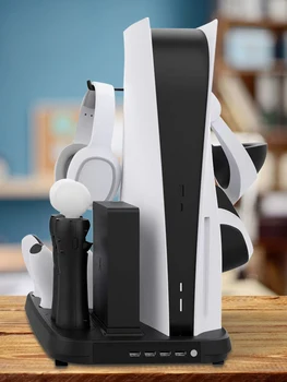 Şarj Ekran Standı Oyun Konsolu şarj Tabanı İçin PS5 / PS VR / Hareket Hareket Adaptörü Çok fonksiyonlu Ana Motor Soğutma Tabanı
