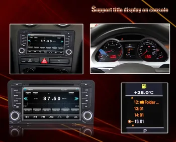 Eunavi 2 Din Araba DVD Oynatıcı İçin AUDİ A3 S3 RS3 İle 3G USB GPS BT İPOD FM RDS Subwoofer ile araba radyo GPS Navigasyon Ücretsiz Haritalar
