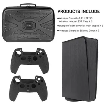 Anti-scratch Kulaklık saklama çantası Kılıf Kapakları İle PS5 Gamepad Konsolu İçin Taşınabilir saklama çantası Sony Ps5 Oyun Konsolu İçin Görüntü 5