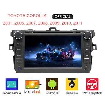 Satılık TOYOTA için Android 9.0 araba 2DİN Araba Radyo Toyota Araba DVD için 2G + 16G GPS