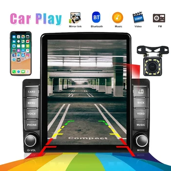 2 Din 9.5 İnç Dokunmatik Ekran MP5 Çalar Araba Stereo FM Radyo için Apple / Android CarPlay Ayna Bağlantı Navi Bluetooth