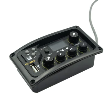 10 adet JOYO EQ-MP3 3-Band EQ Ekolayzer Sistemi Akustik Gitar Preamp Piezo Pickup LCD Ekran Bas Orta Tiz Volune Ayarlamak Görüntü 0