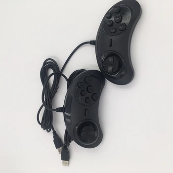 6 Düğmeler Klasik Kablolu SEGA USB Gamepad USB Oyun Denetleyicisi Joypad ıçin SEGA Genesis / MD2 Y1301 / PC / MAC Mega Sürücü